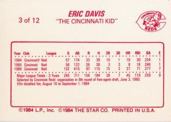 1988 Star Eric Davis #3 Eric Davis Back
