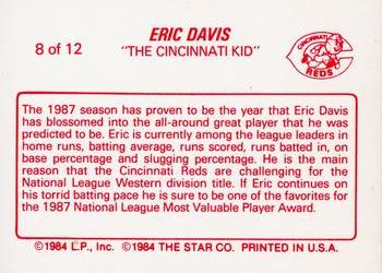 1988 Star Eric Davis #8 Eric Davis Back