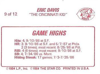 1988 Star Eric Davis #9 Eric Davis Back