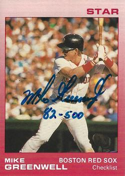 1989 Star Mike Greenwell Red #1 Mike Greenwell Front