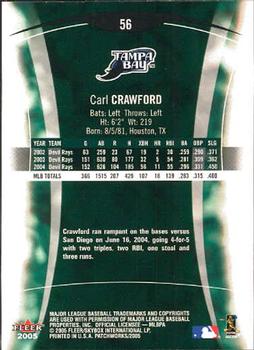 2005 Fleer Patchworks #56 Carl Crawford Back