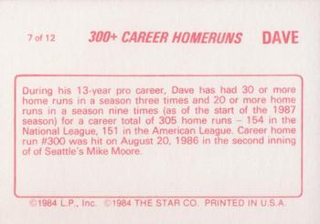 1988 Star Dave Winfield #7 Dave Winfield Back