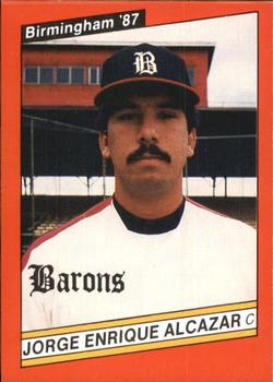 1987 Best Birmingham Barons #27 Jorge Alcazar Front