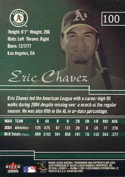 2005 Fleer Showcase #100 Eric Chavez Back