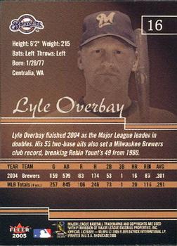 2005 Fleer Showcase #16 Lyle Overbay Back