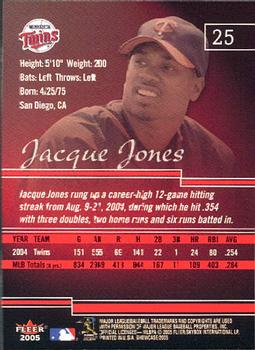 2005 Fleer Showcase #25 Jacque Jones Back