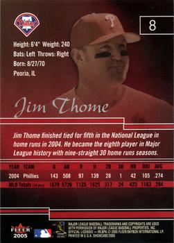 2005 Fleer Showcase #8 Jim Thome Back