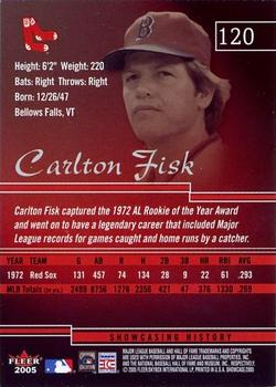 2005 Fleer Showcase #120 Carlton Fisk Back
