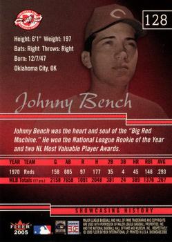 2005 Fleer Showcase #128 Johnny Bench Back