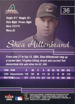 2005 Fleer Showcase #36 Shea Hillenbrand Back
