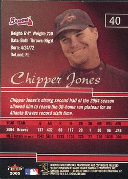 2005 Fleer Showcase #40 Chipper Jones Back