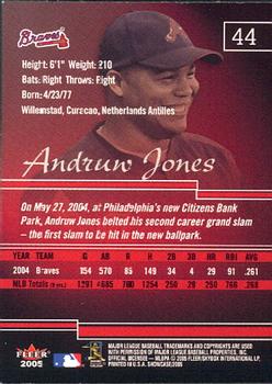 2005 Fleer Showcase #44 Andruw Jones Back