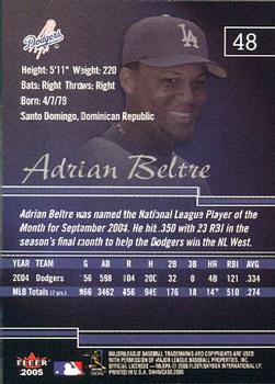 2005 Fleer Showcase #48 Adrian Beltre Back