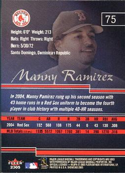2005 Fleer Showcase #75 Manny Ramirez Back