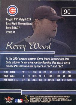 2005 Fleer Showcase #90 Kerry Wood Back