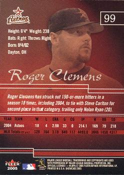 2005 Fleer Showcase #99 Roger Clemens Back