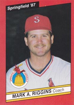 1987 Best Springfield Cardinals #2 Mark Riggins Front