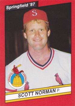 1987 Best Springfield Cardinals #28 Scott Norman Front