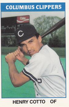 1987 TCMA Columbus Clippers #20 Henry Cotto Front