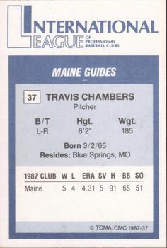 1987 TCMA International League All-Stars #37 Travis Chambers Back