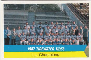 1987 TCMA International League All-Stars #40 Tidewater Tides Front