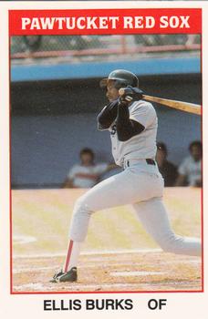 1987 TCMA Pawtucket Red Sox #22 Ellis Burks Front