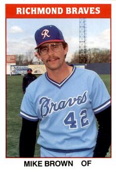 1987 TCMA Richmond Braves #27 Mike Brown Front