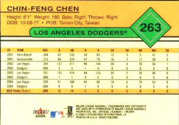 2005 Fleer Tradition #263 Chin-Feng Chen Back