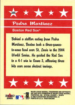 2005 Fleer Tradition #349 Pedro Martinez Back