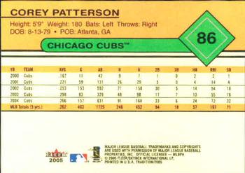 2005 Fleer Tradition #86 Corey Patterson Back
