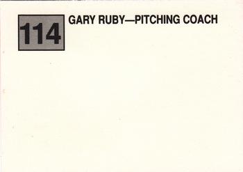 1988 Cal League #114 Gary Ruby Back