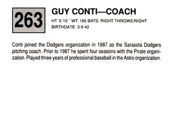 1988 Cal League #263 Guy Conti Back