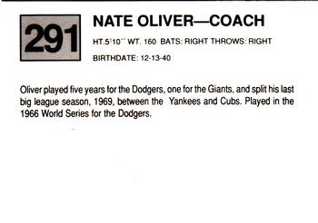 1988 Cal League #291 Nate Oliver Back