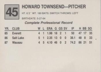 1988 Cal League #45 Howard Townsend Back