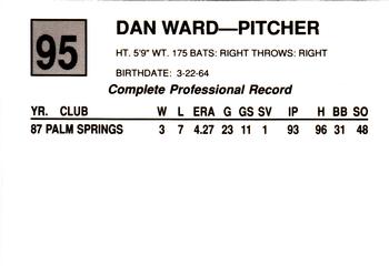 1988 Cal League #95 Danny Ward Back