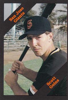 1989 Cal League #233 Scott Goins Front