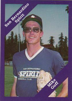 1989 Cal League #72 Mike Goff Front