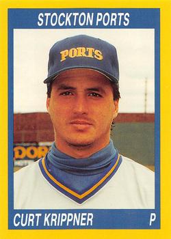 1990 Cal League #185 Curt Krippner Front