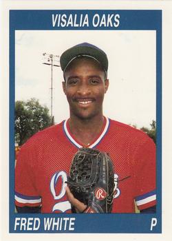 1990 Cal League #63 Fred White Front