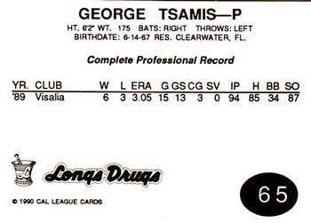 1990 Cal League #65 George Tsamis Back