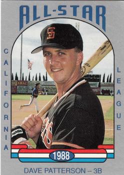 1988 Cal League All-Stars #1 Dave Patterson Front