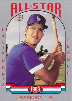 1988 Cal League All-Stars #46 Jeff Brown Front
