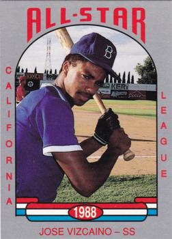 1988 Cal League All-Stars #47 Jose Vizcaino Front