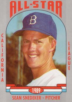 1989 Cal League All-Stars #21 Sean Snedeker Front