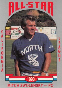 1990 Cal League All-Stars #30 Mitch Zwolensky Front