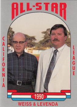 1990 Cal League All-Stars #31 Bill Weiss / John Levenda Front