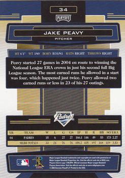 2005 Playoff Absolute Memorabilia #34 Jake Peavy Back