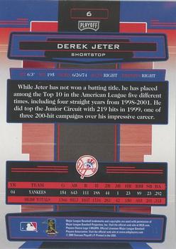 2005 Playoff Absolute Memorabilia #6 Derek Jeter Back