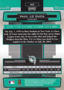 2005 Playoff Absolute Memorabilia #40 Paul Lo Duca Back