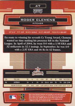 2005 Playoff Absolute Memorabilia #47 Roger Clemens Back